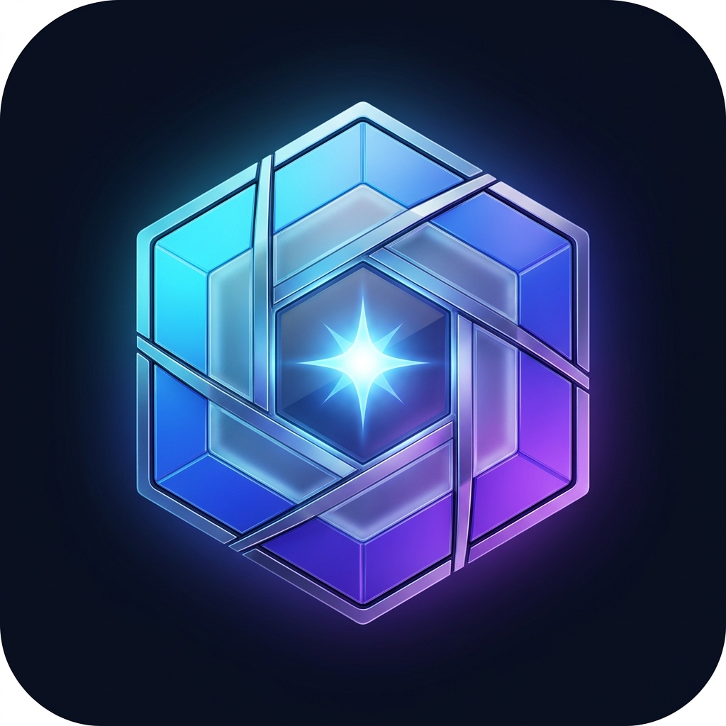 3D 글래스모피즘 로고